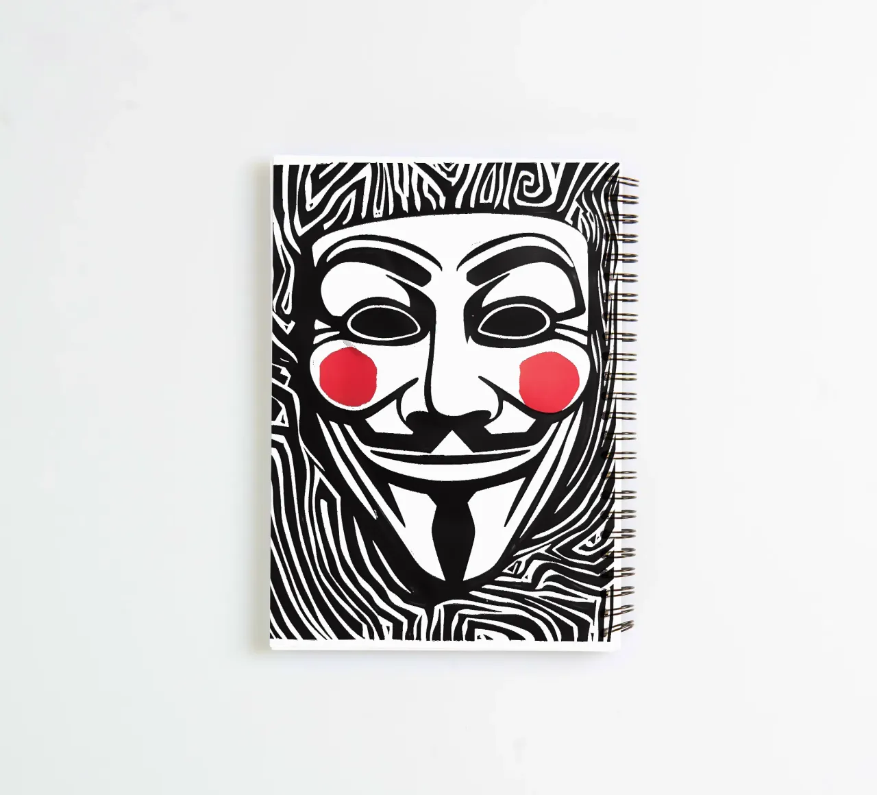 Guy Fawkes Anonymous Hacker Vendetta Maske diario ad anelli da Autofocus