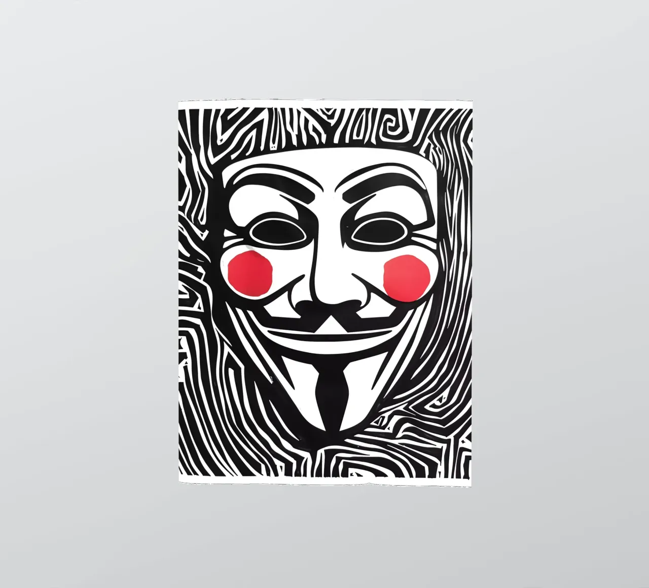 Guy Fawkes Anonymous Hacker Vendetta Maske adesivo da Autofocus