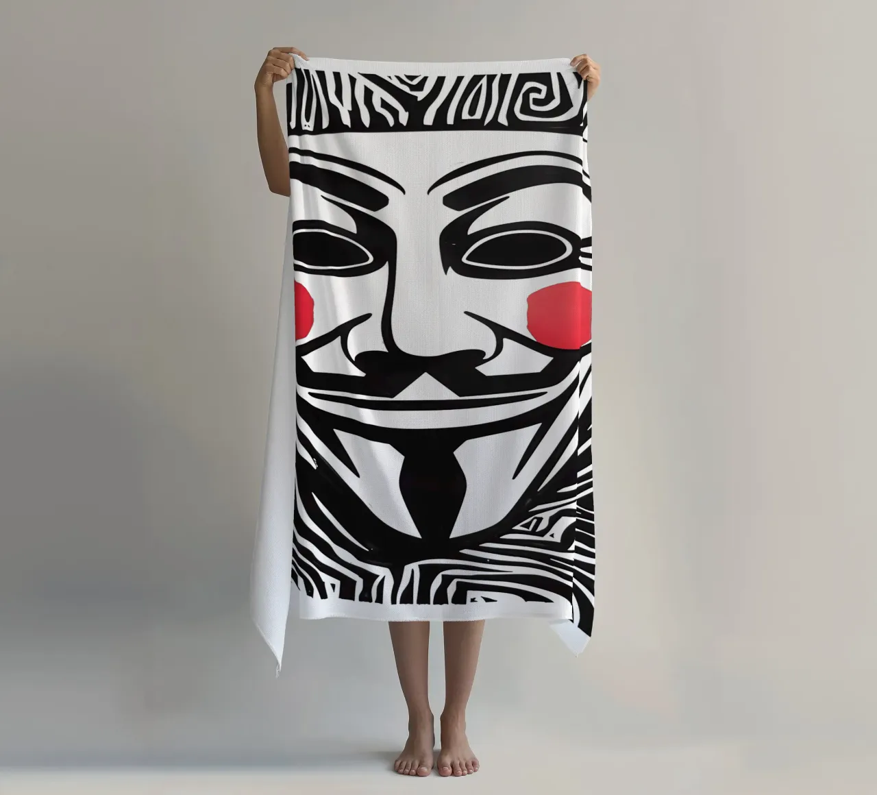 Guy Fawkes Anonymous Hacker Vendetta Maske telo mare da Autofocus