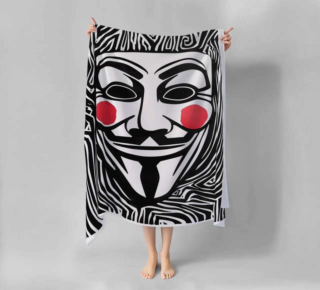 Guy Fawkes Anonymous Hacker Vendetta Maske telo mare da Autofocus