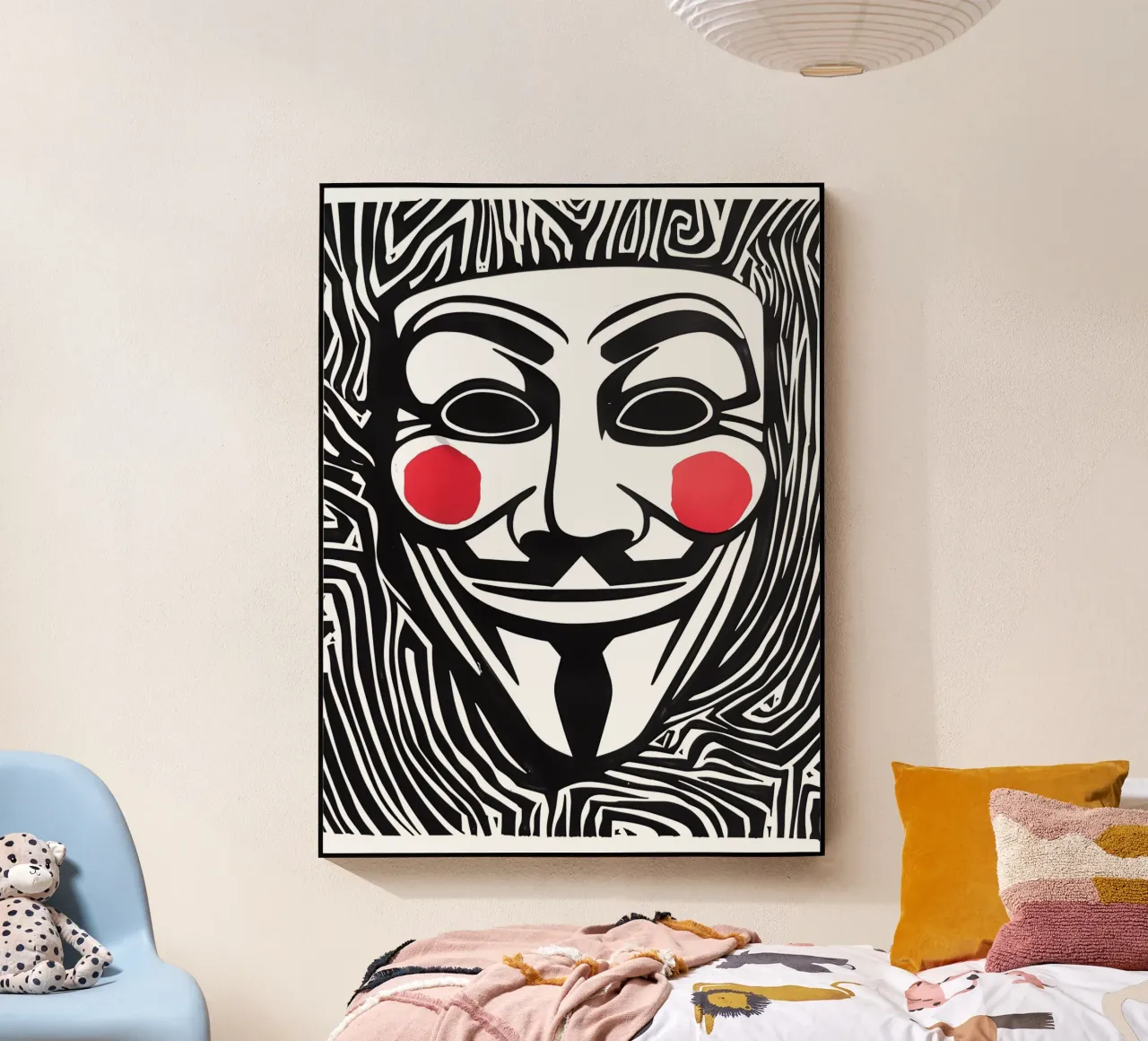 Guy Fawkes Anonymous Hacker Vendetta Maske plexiglass da Autofocus