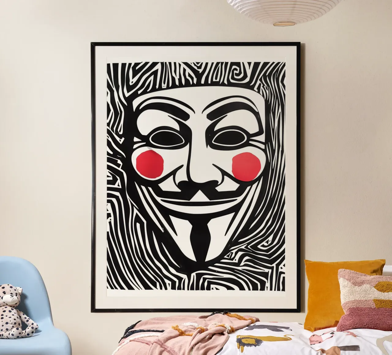 Guy Fawkes Anonymous Hacker Vendetta Maske poster da Autofocus