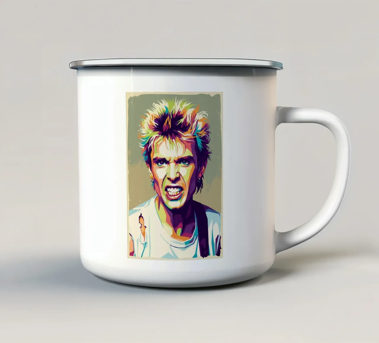 Billy Idol ribelle tazza in smalto da Hantamrata