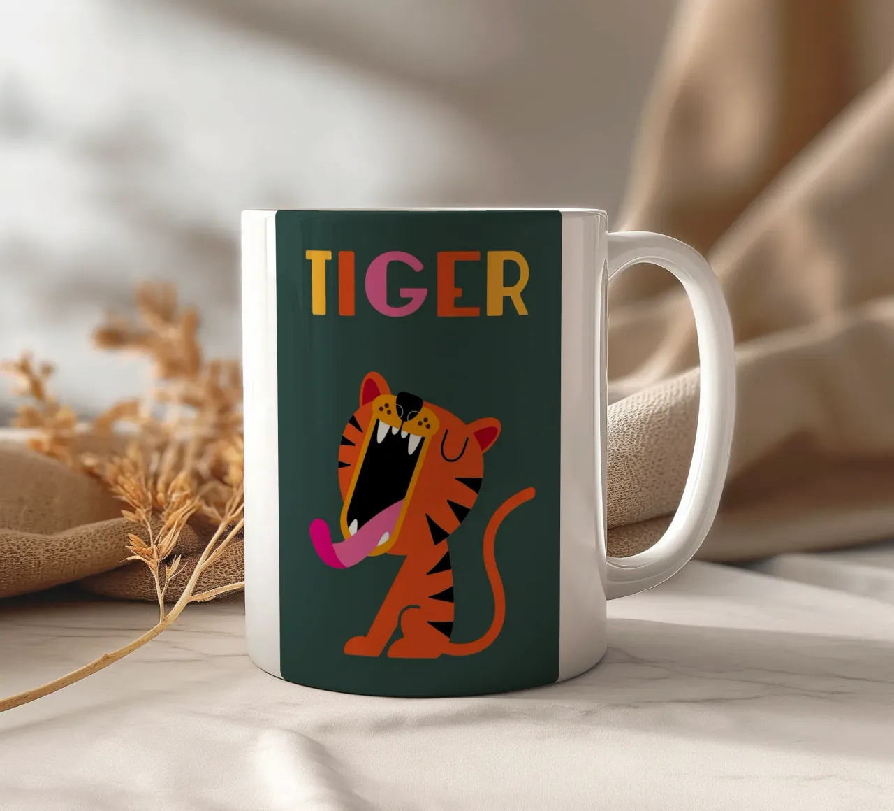 Tigre tazza in ceramica da Looks n Brains