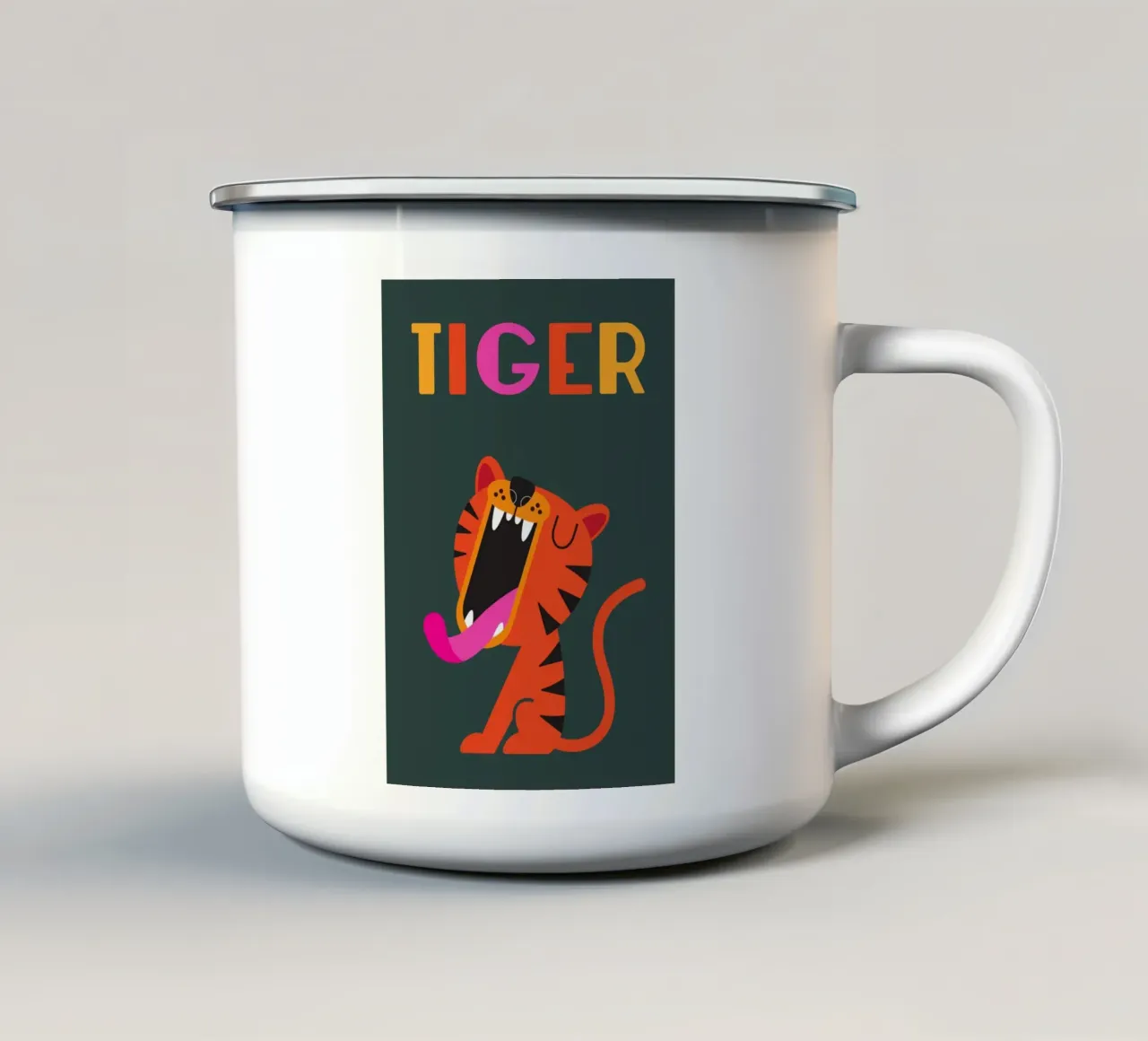 Tigre tazza in smalto da Looks n Brains