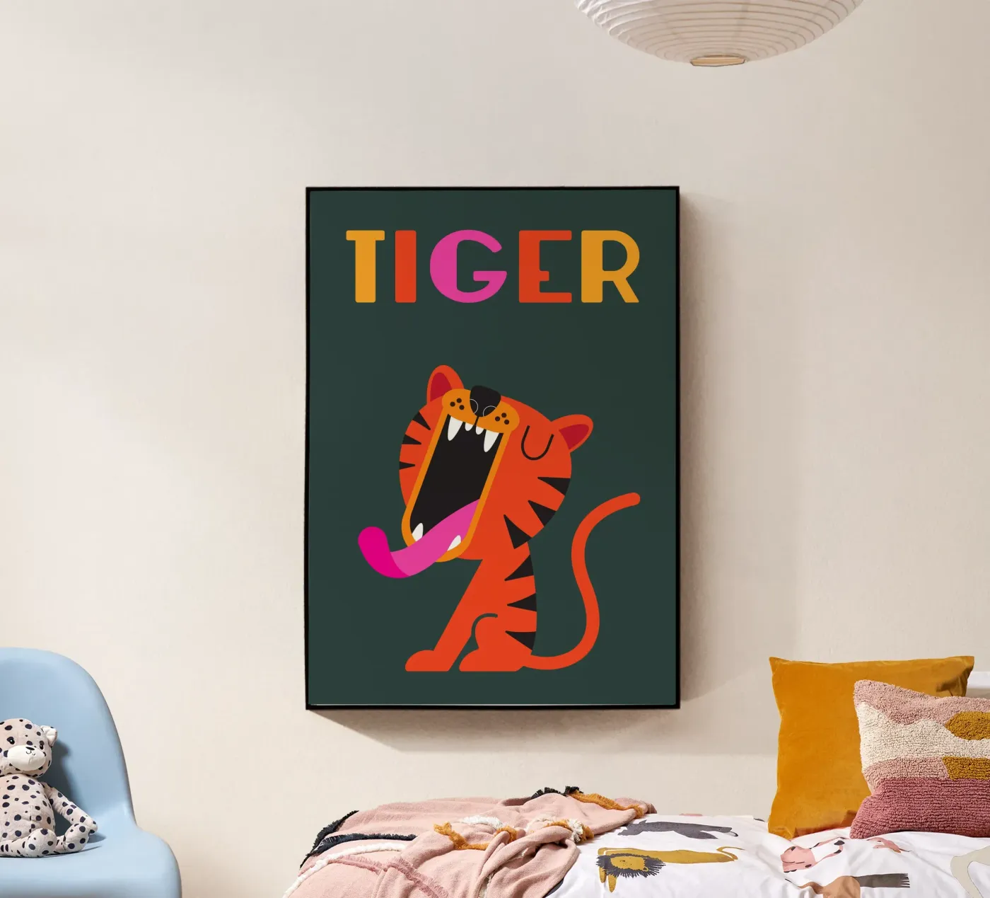 Tiger acryl van Looks n Brains