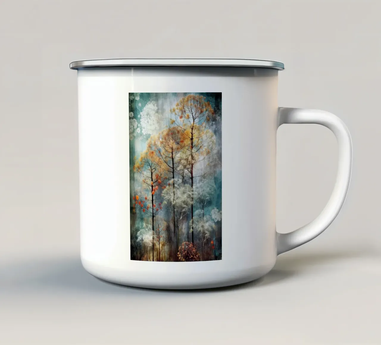 Wald Natur Kunst Emaille Tasse von Justyna Jaszke JBJart