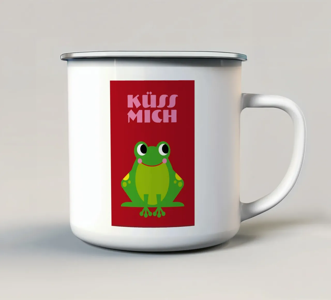 Küss mich 01 tazza in smalto da Looks n Brains