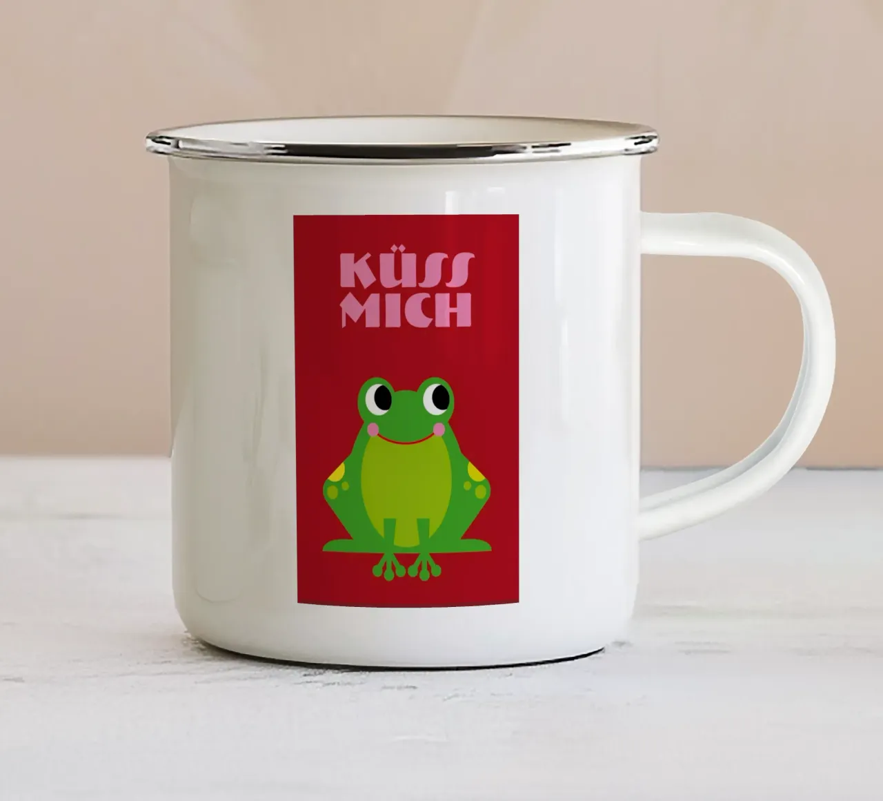 Küss mich tazza in smalto da Looks n Brains