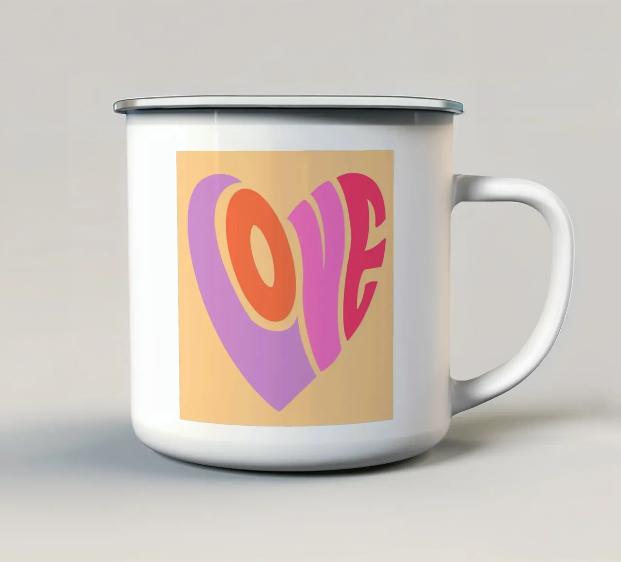 Love 01 tazza in smalto da Art House