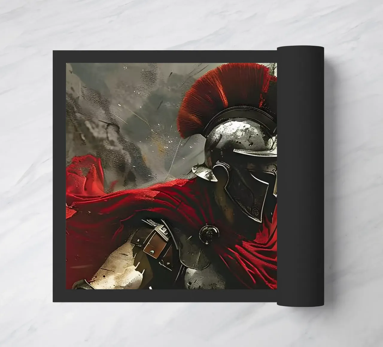 Spartan dynamics doormat by M-Ulrich-Digital Art