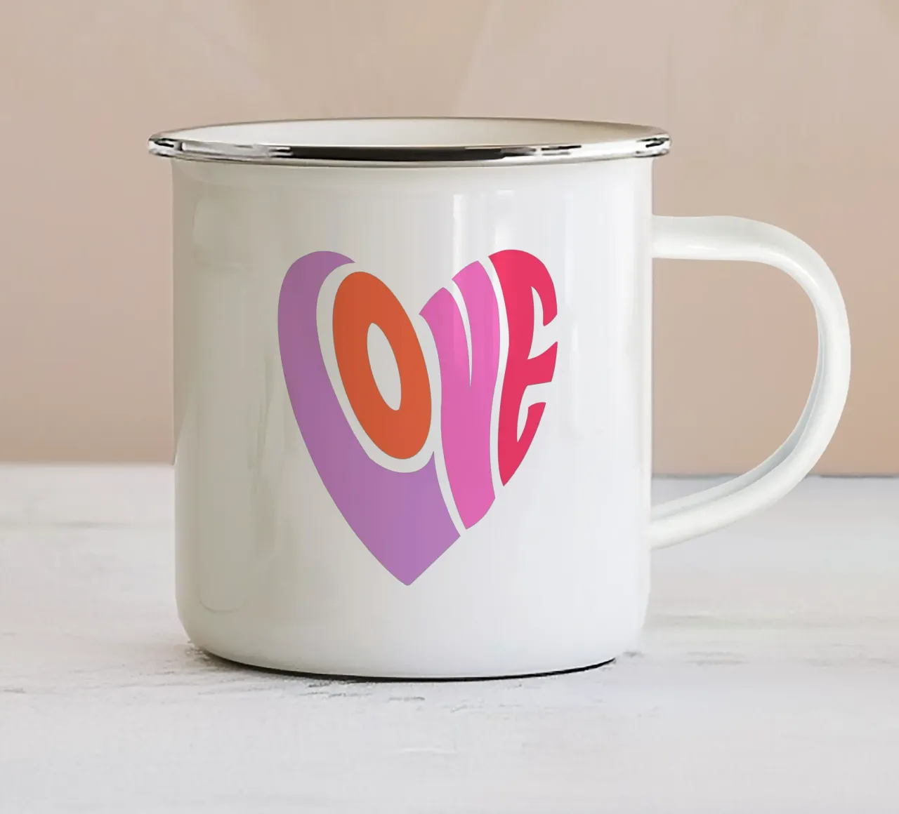Love tazza in smalto da Art House