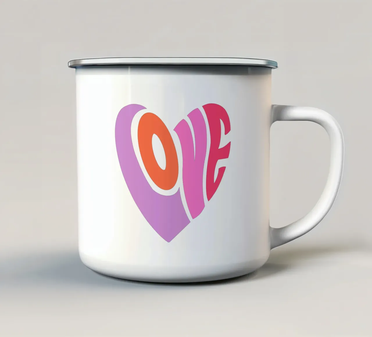 Love tazza in smalto da Art House