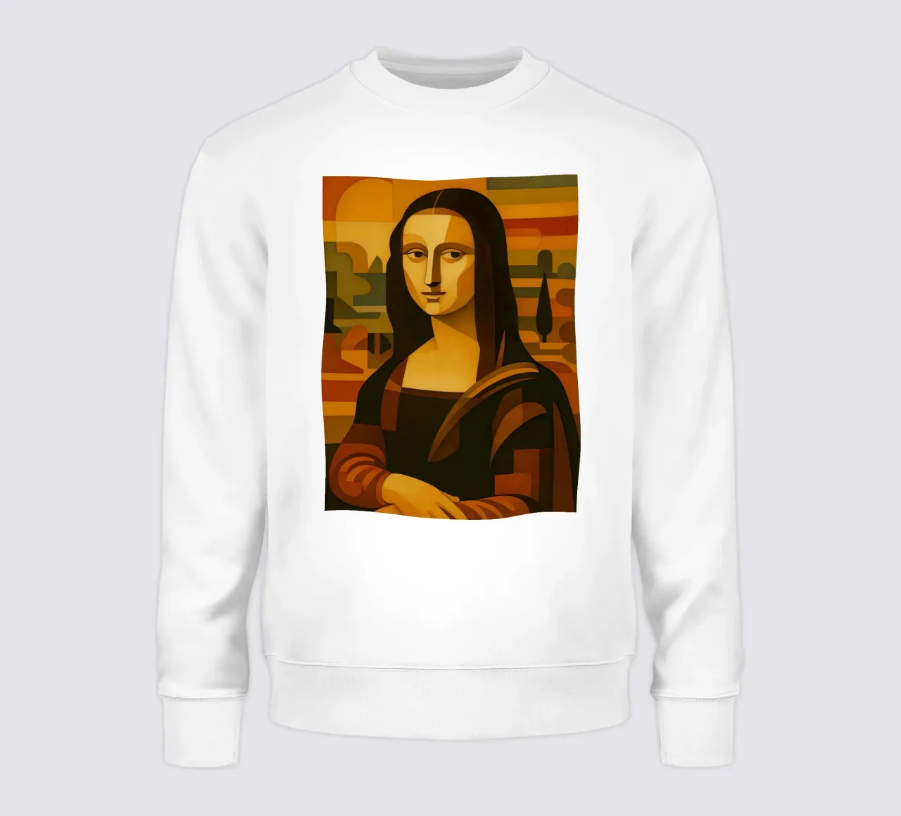 Ritratto di Monna Lisa in stile metà secolo felpa da ARTOMATIC