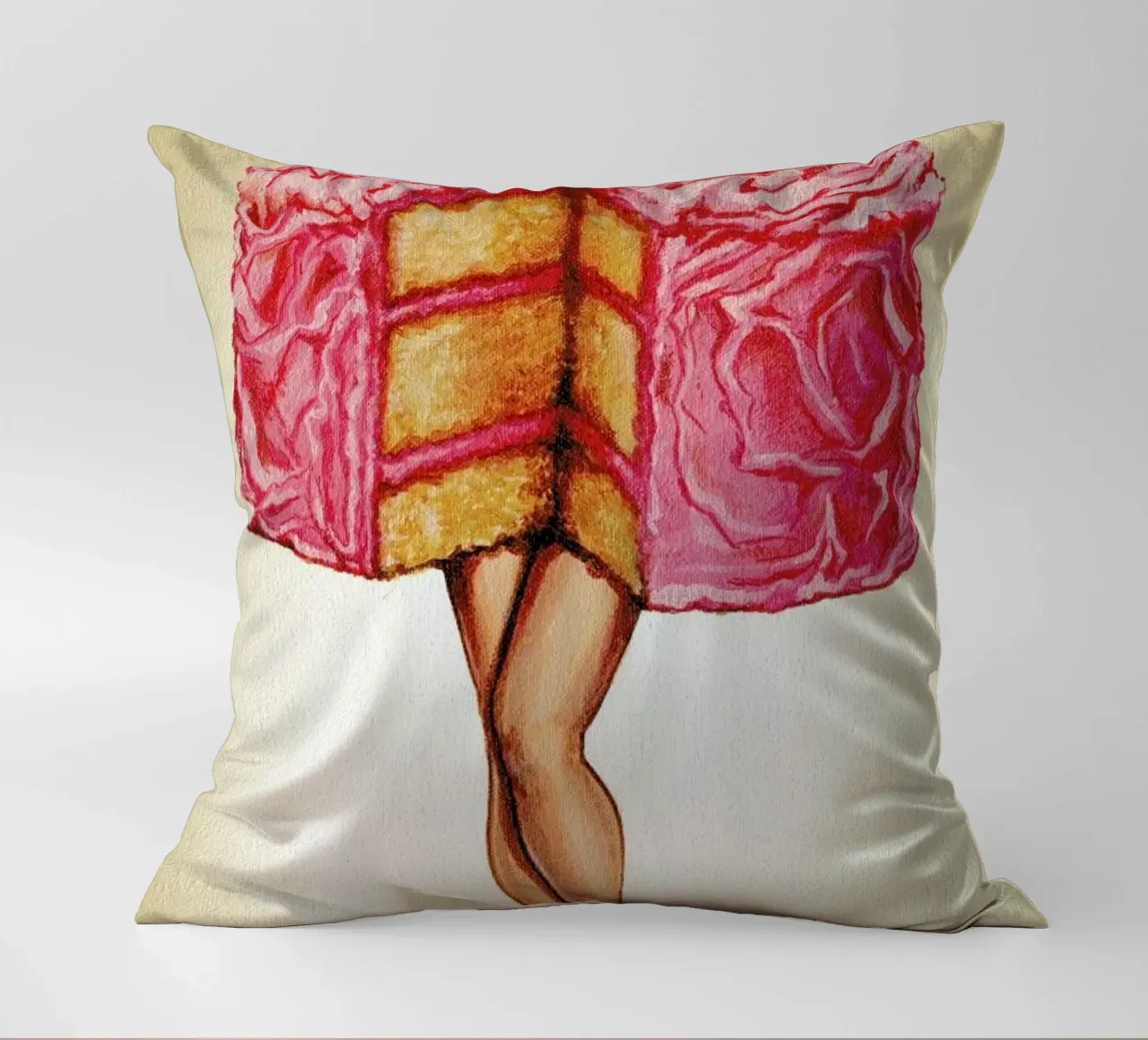 Hot Cakes decorative cushion by Kelly Gilleran