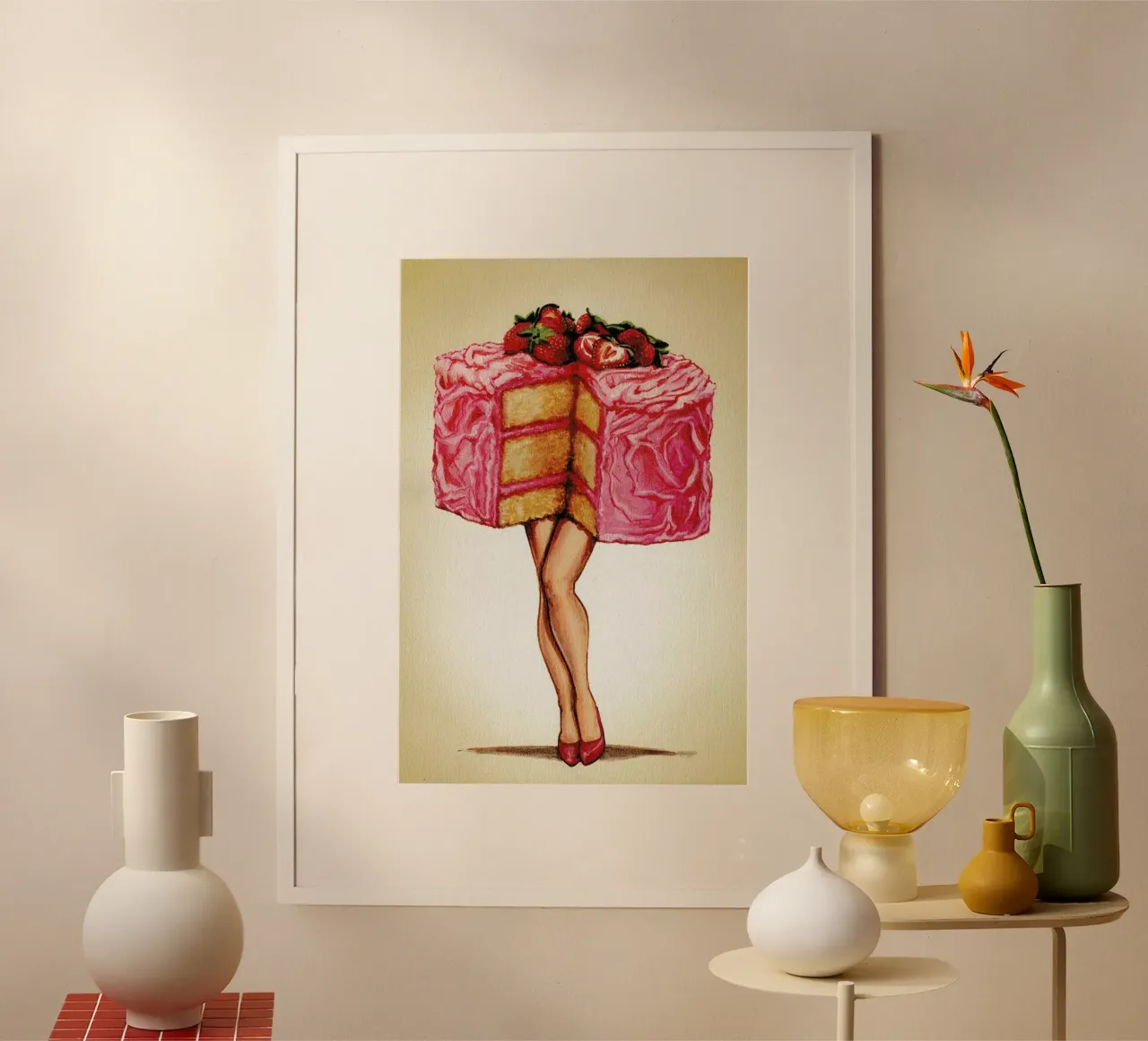 Hot Cakes poster con telaio in alluminio da Kelly Gilleran