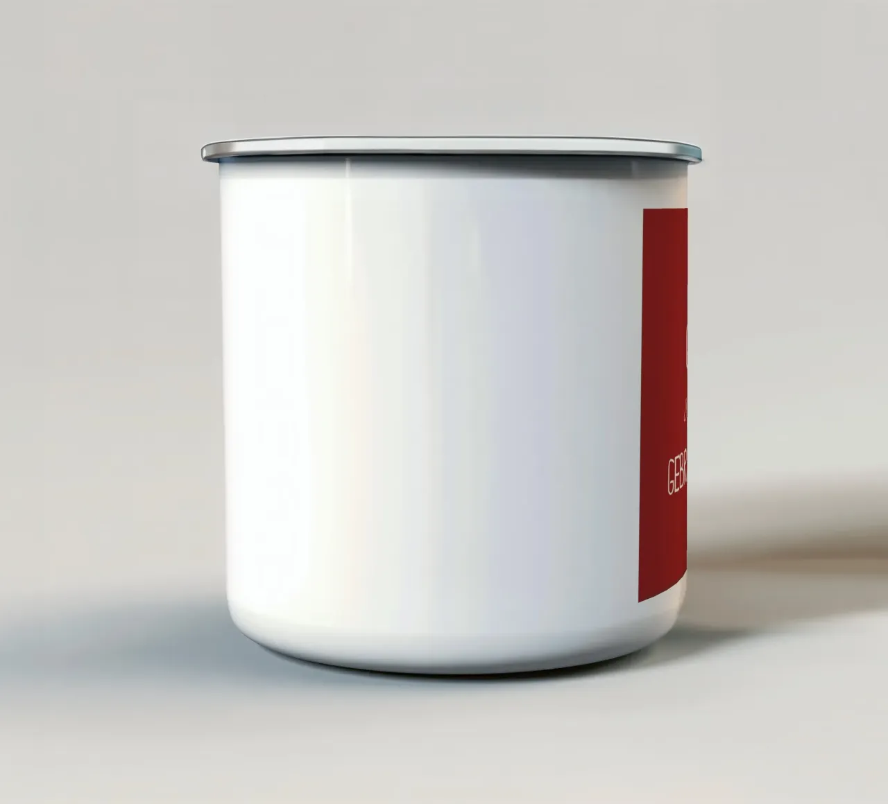 Citazione divertente sul Glühwein di Natale con umorismo sulle mandorle tostate tazza in smalto da Stilrausch