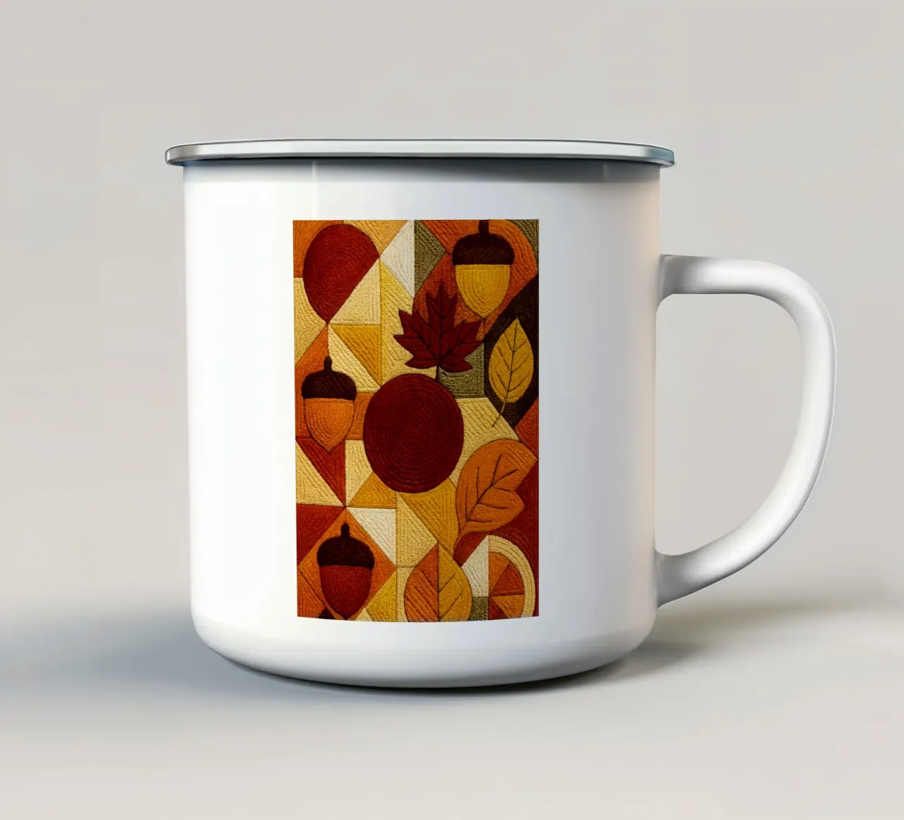 Stile autunno metà secolo tazza in smalto da ARTOMATIC