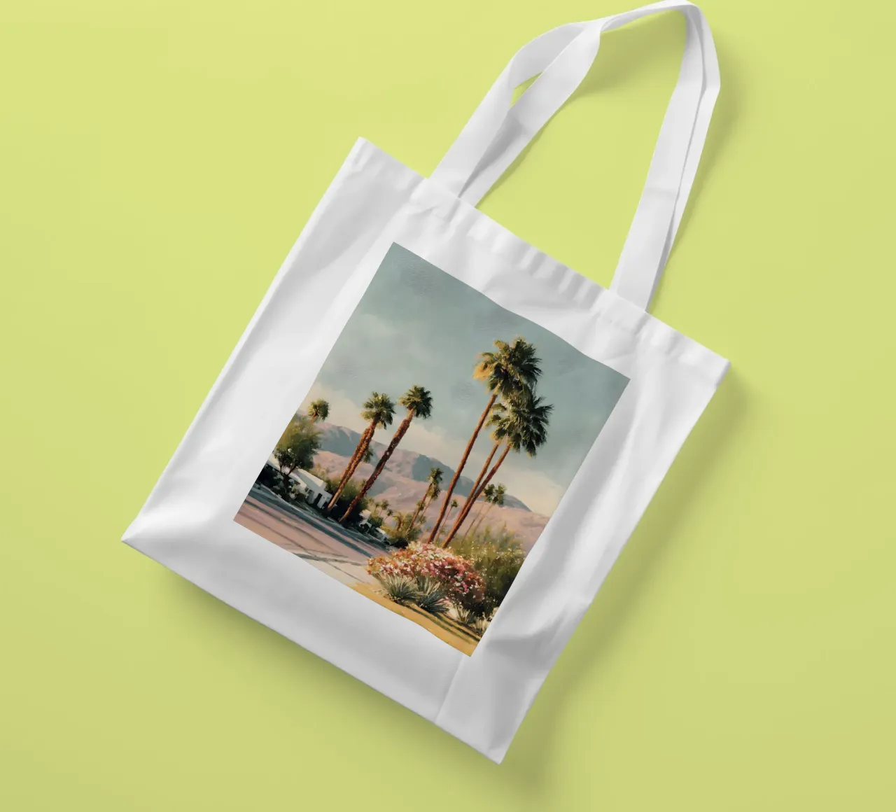 Retro Palm Springs borsa in juta da Gypsy Galleria