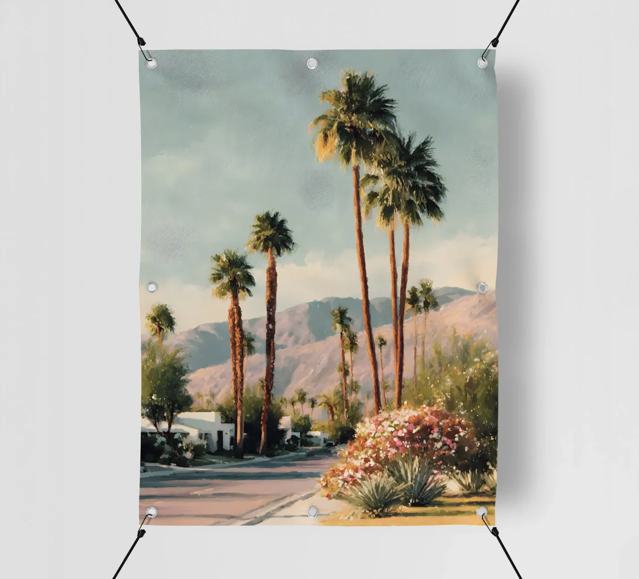 Retro Palm Springs telo in pvc da Gypsy Galleria