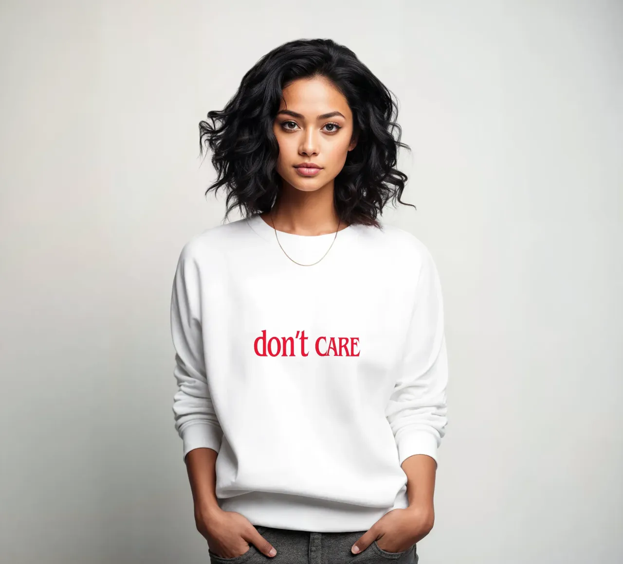 Don’t Care Typography felpa da Attaboy Dsgn