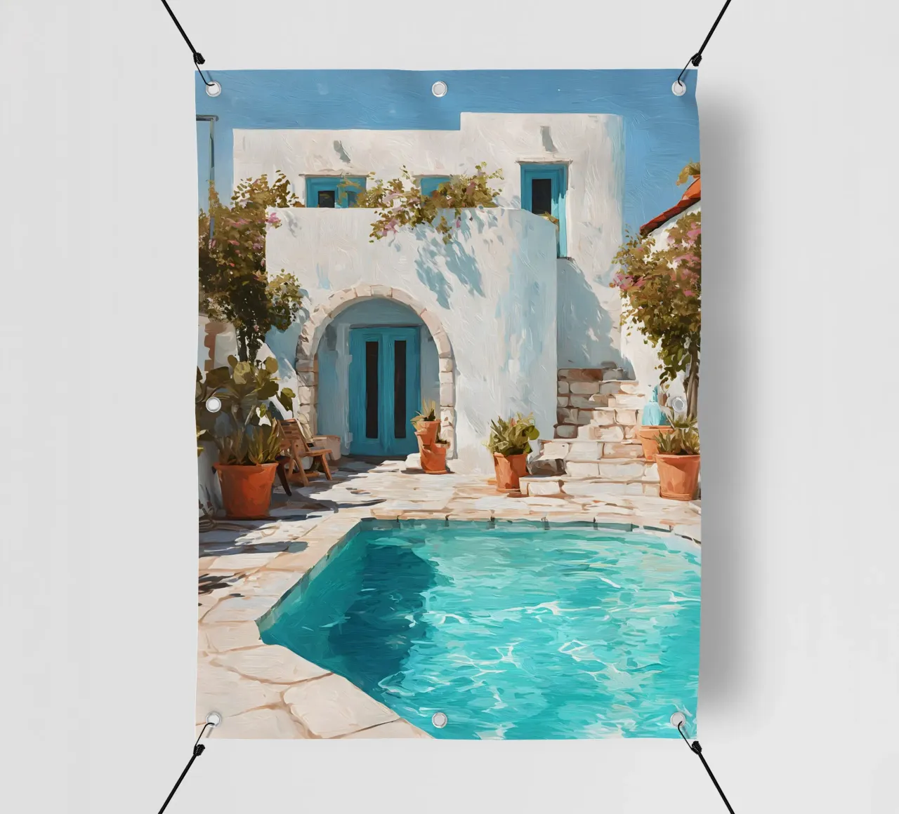 Mediterranean Pool Escape telo in pvc da Gypsy Galleria