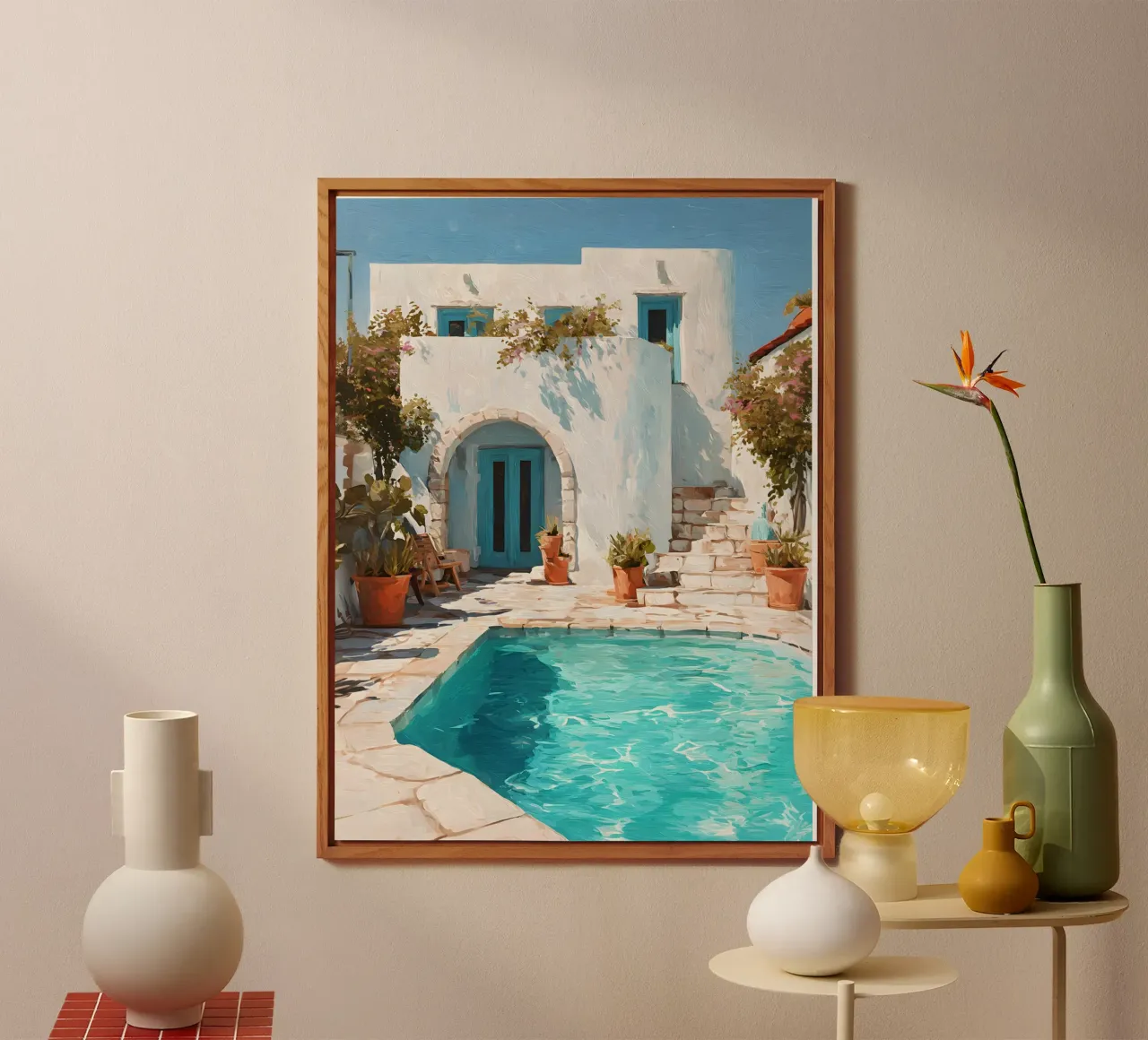 Mediterranean Pool Escape alluminio dibond da Gypsy Galleria