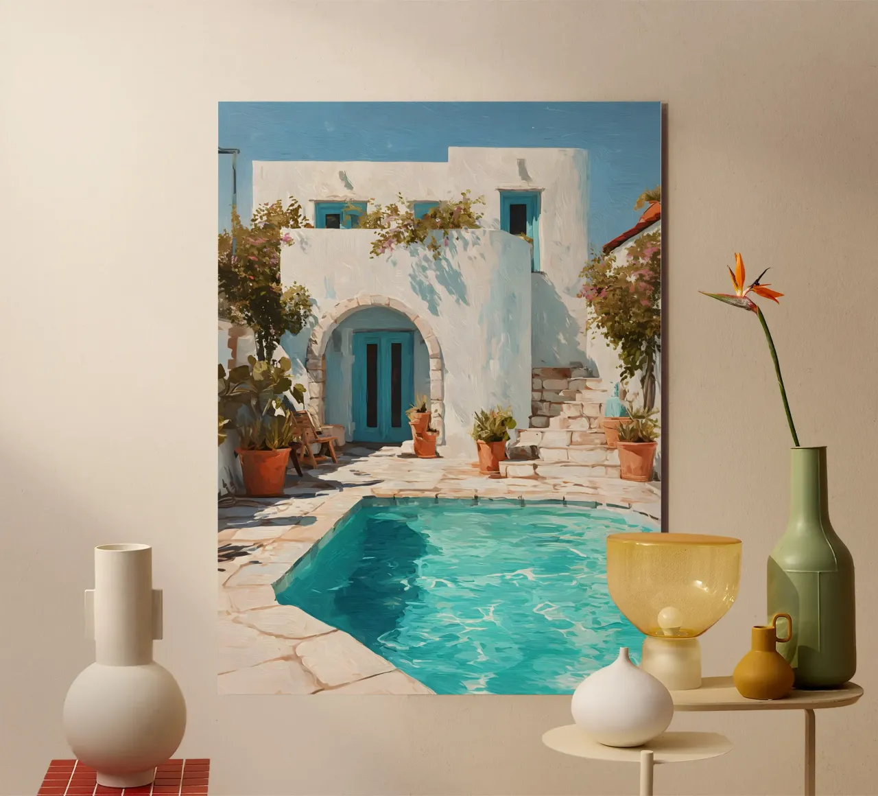 Mediterranean Pool Escape alluminio dibond da Gypsy Galleria