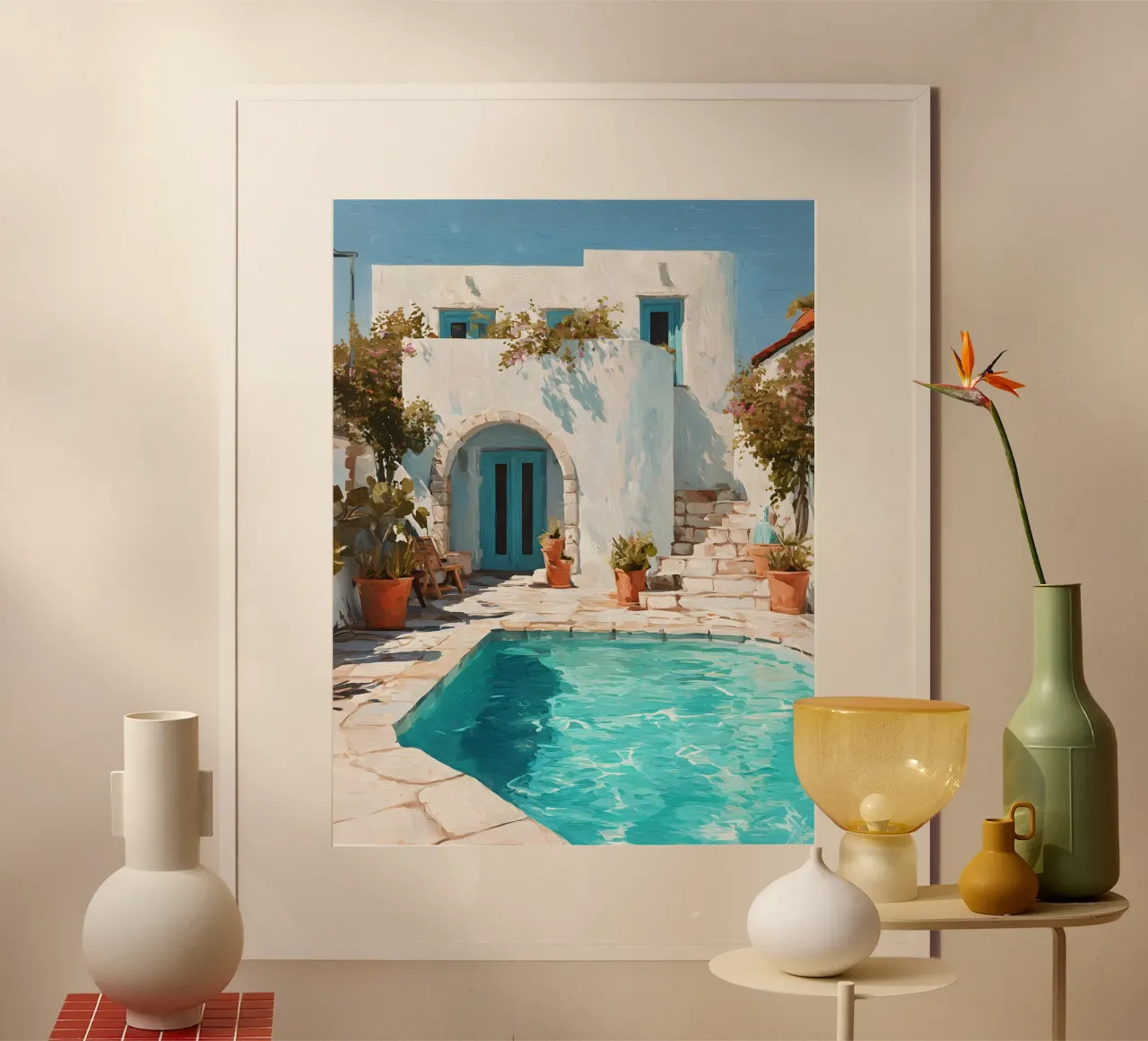 Mediterranean Pool Escape carta hahnemühle da Gypsy Galleria