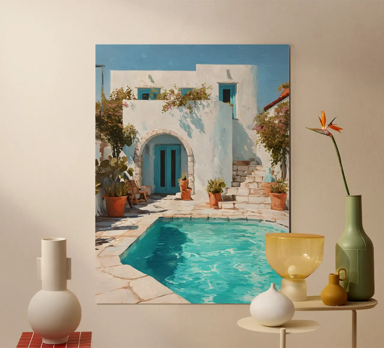 Mediterranean Pool Escape carta hahnemühle da Gypsy Galleria