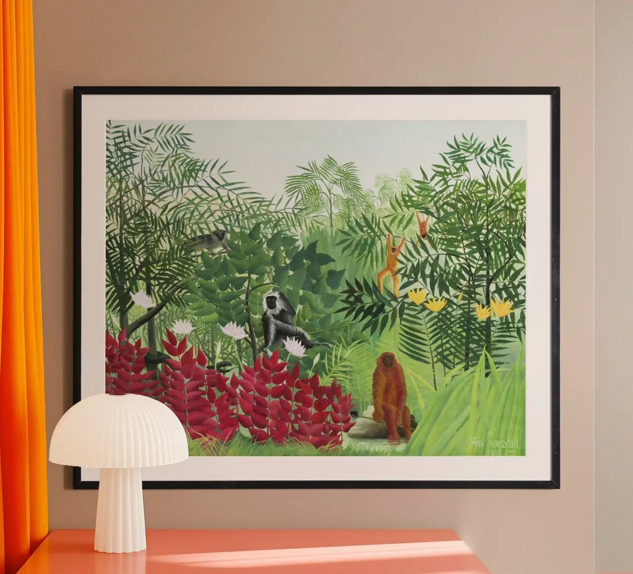 Henri Rousseau Foresta tropicale con scimmie carta hahnemühle da Classic Art Prints