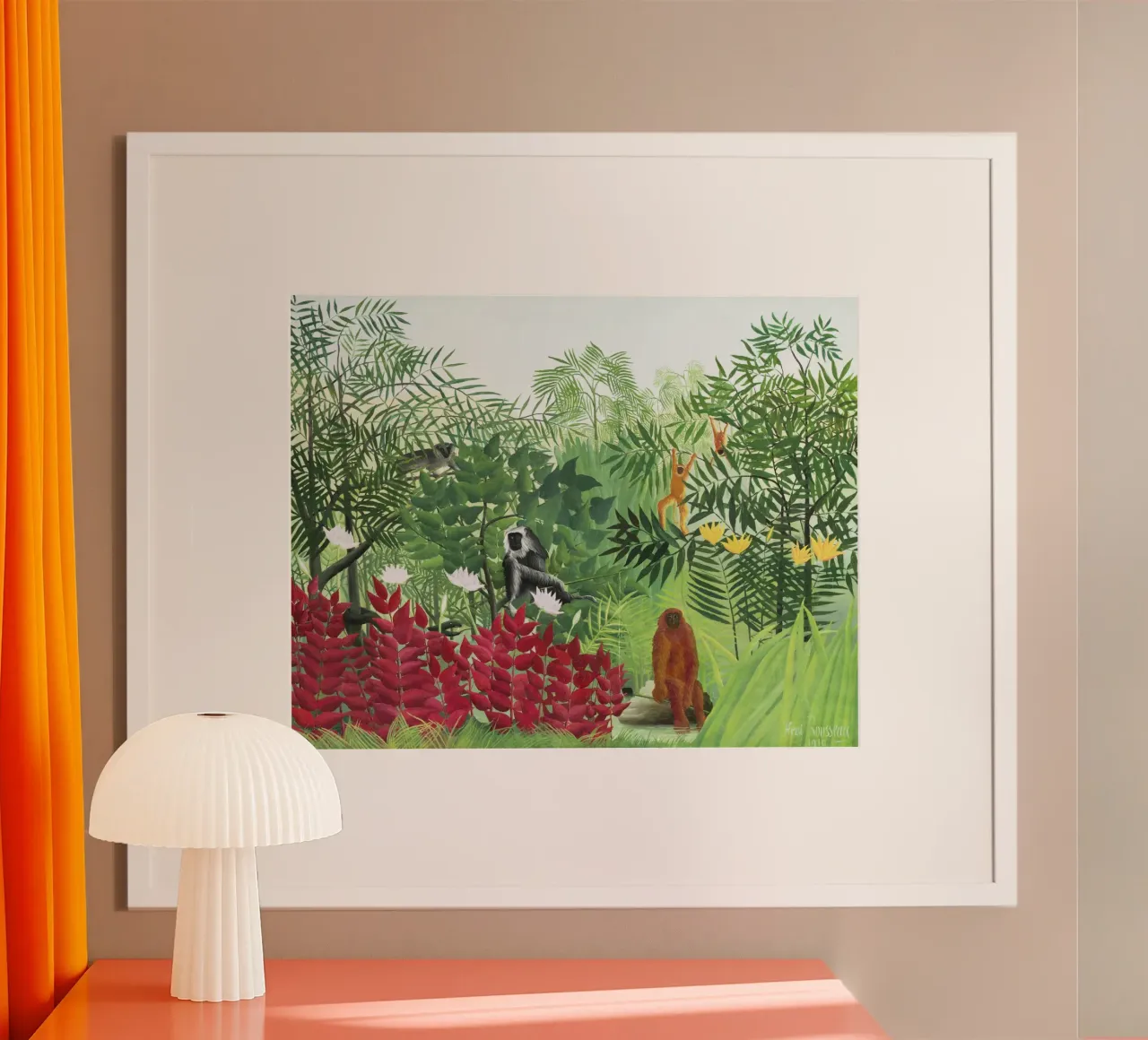 Henri Rousseau Foresta tropicale con scimmie carta hahnemühle da Classic Art Prints