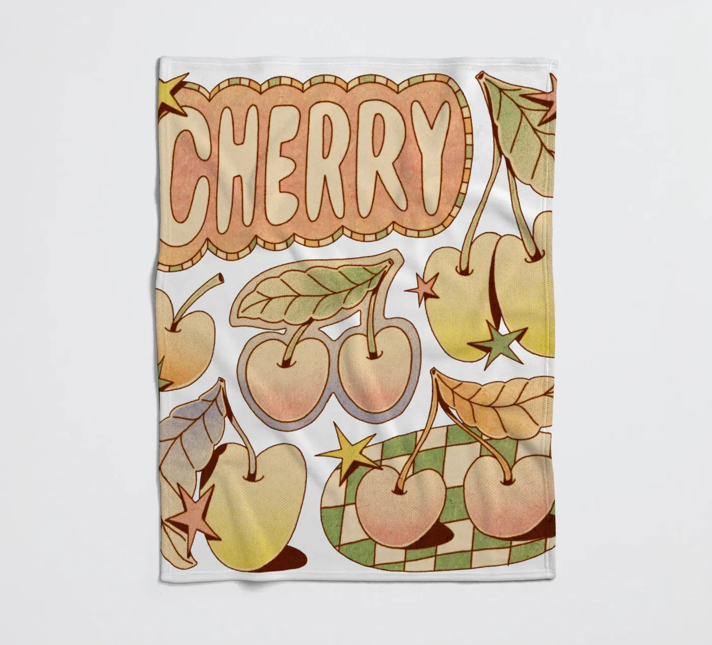 A Cherry fleece blanket by Six Legs Under