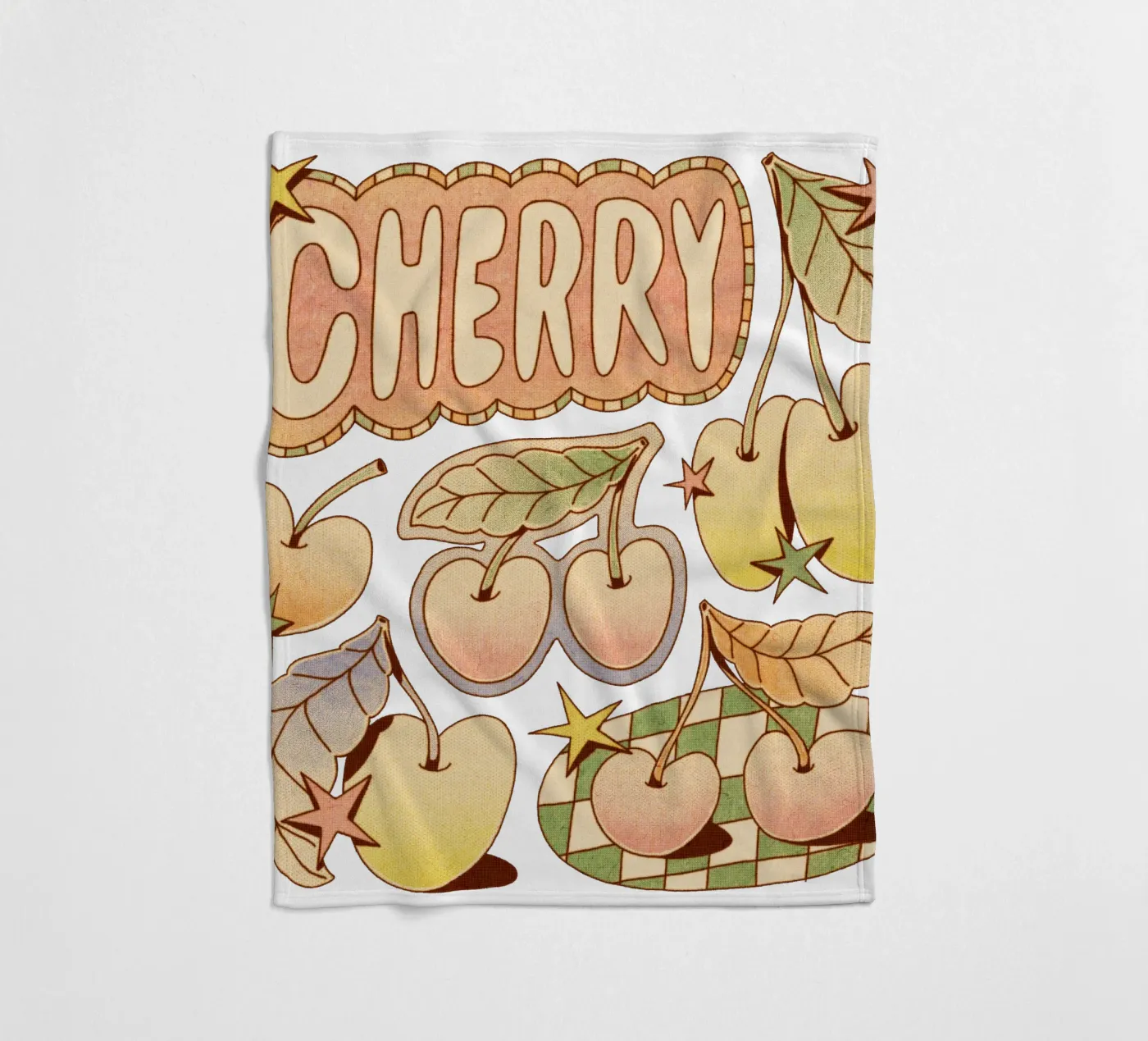 A Cherry fleece blanket by Six Legs Under