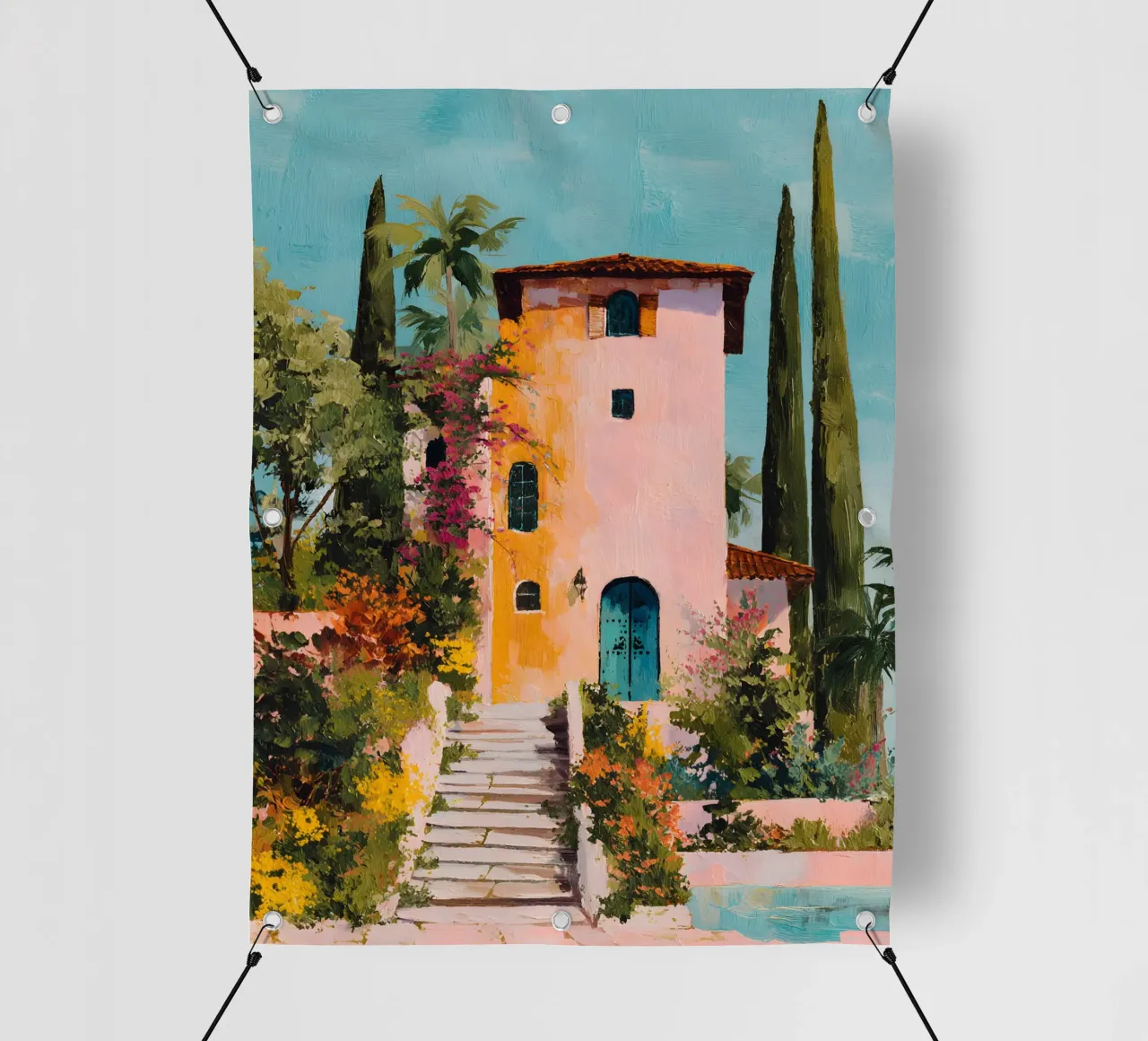 Tuscan Villa Glow telo in pvc da Gypsy Galleria