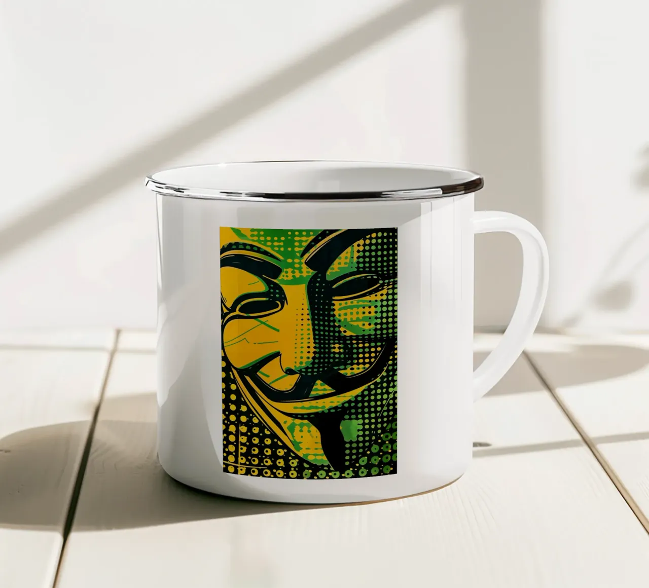 Vendetta Maske tazza in smalto da Autofocus