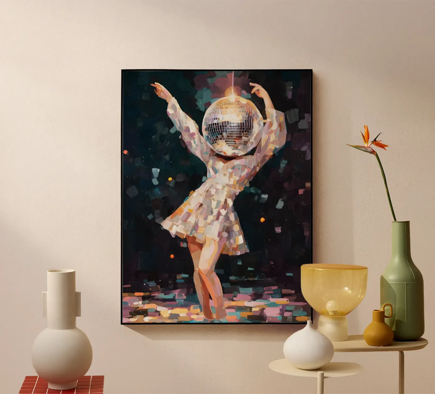 Disco Dancing acryl van Gypsy Galleria