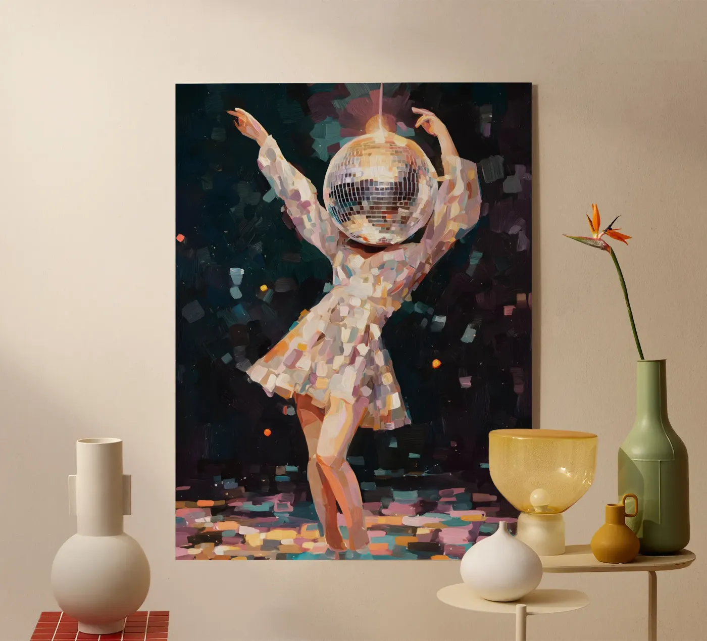Disco Dancing acryl van Gypsy Galleria