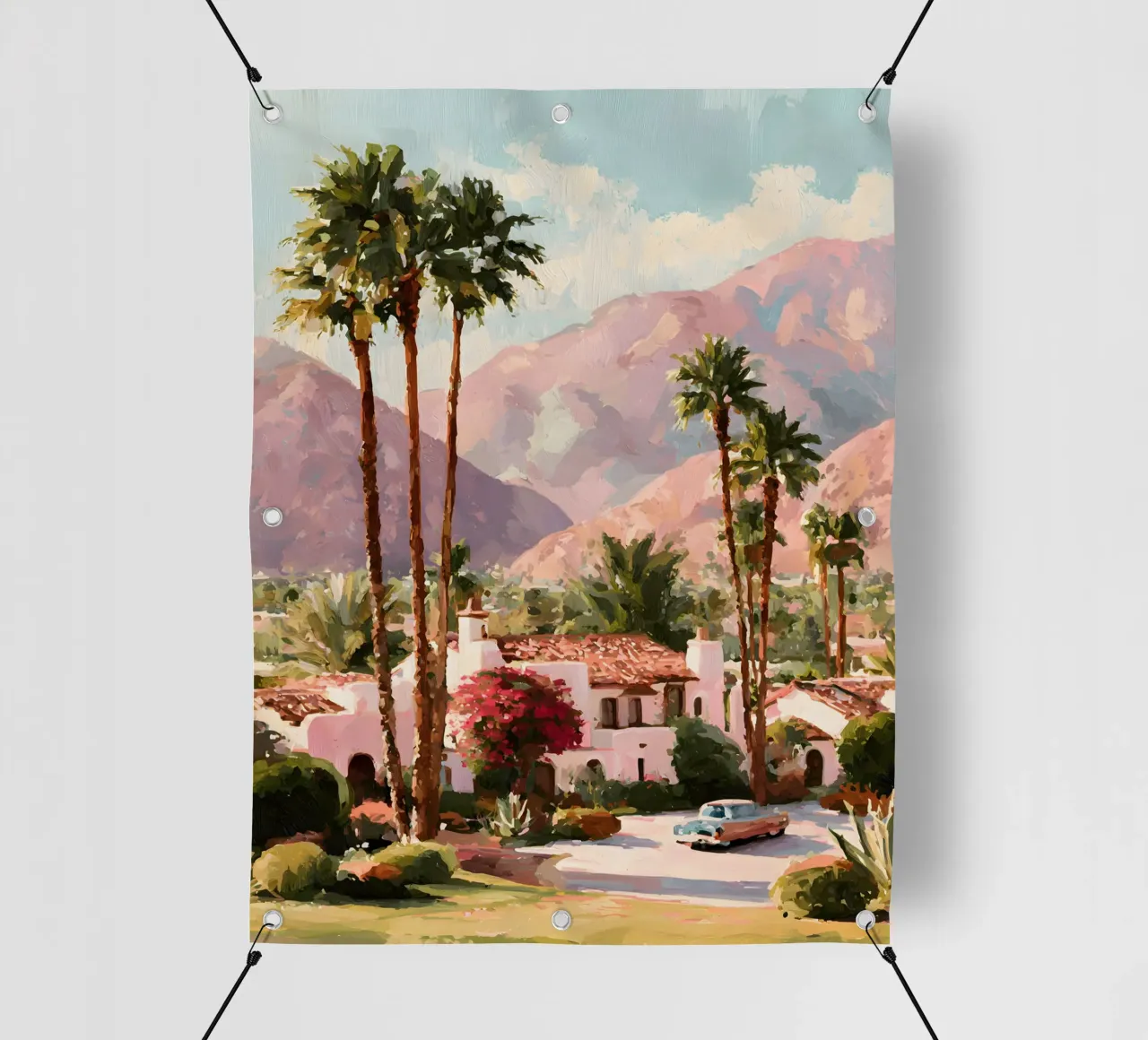 Retro Palm Springs telo in pvc da Gypsy Galleria