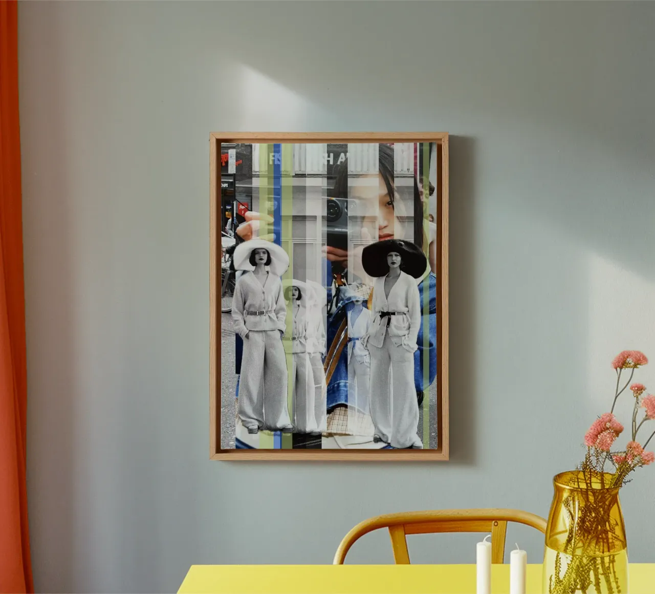 Zomerhoed in Tokio canvas met Baklijst van dekonstruktiv