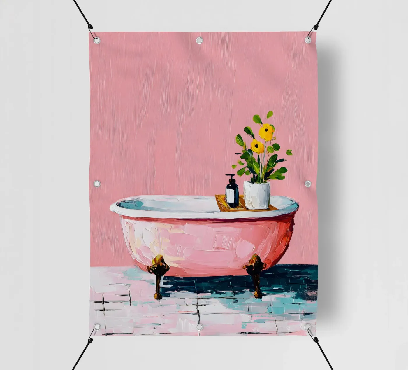 Pink Tub Dreams telo in pvc da Gypsy Galleria