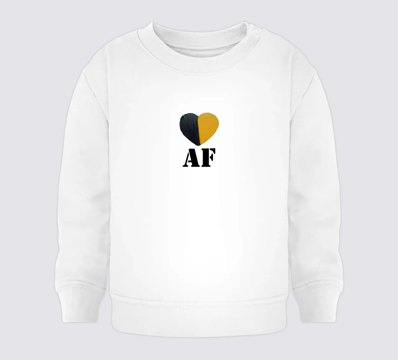 AF Cuore nero e oro dipinto a mano felpa neonato da FABOArt