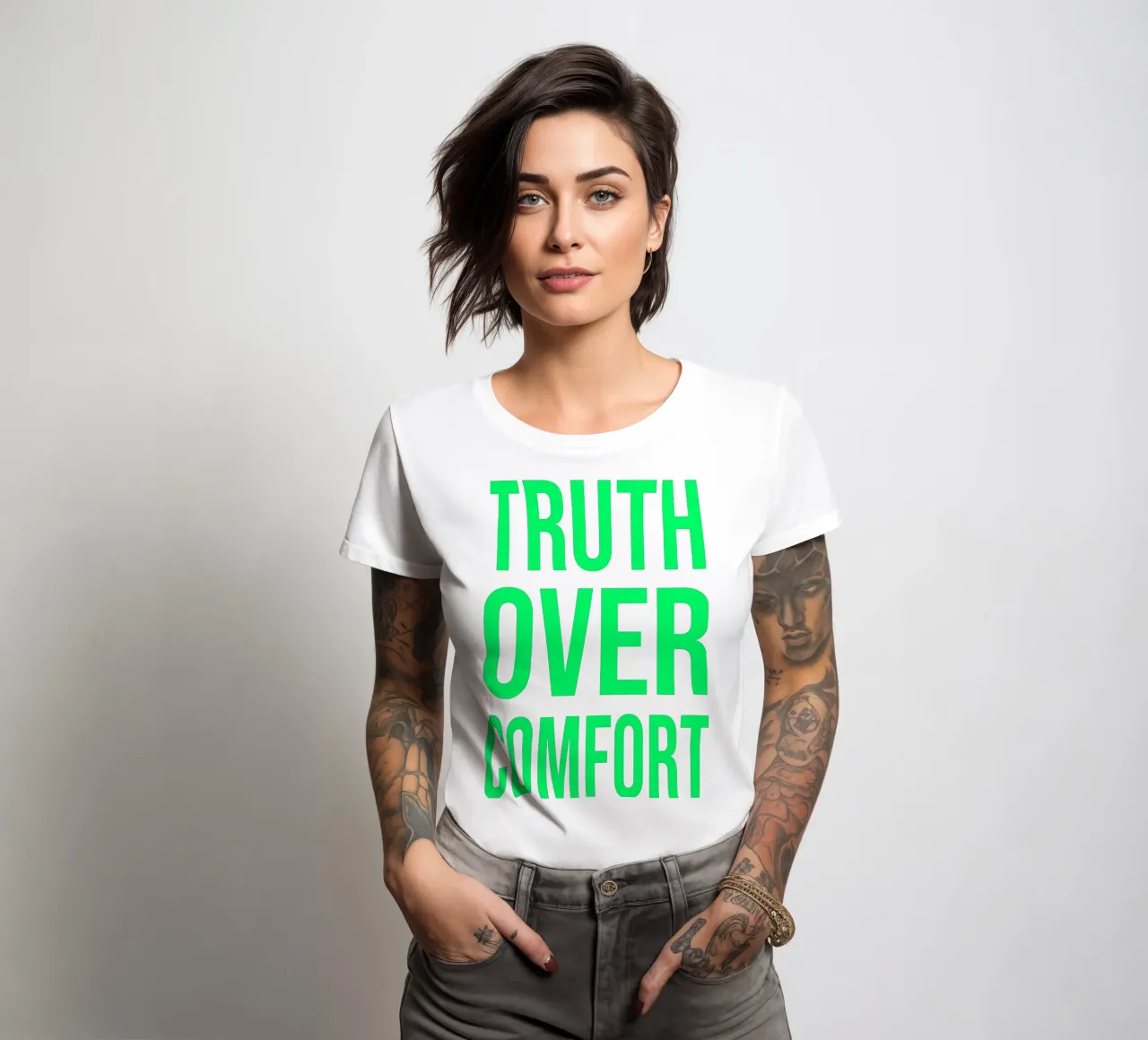 OVER Series- truth over comfort (5 colors) t-shirt da donna da OVER SERIES