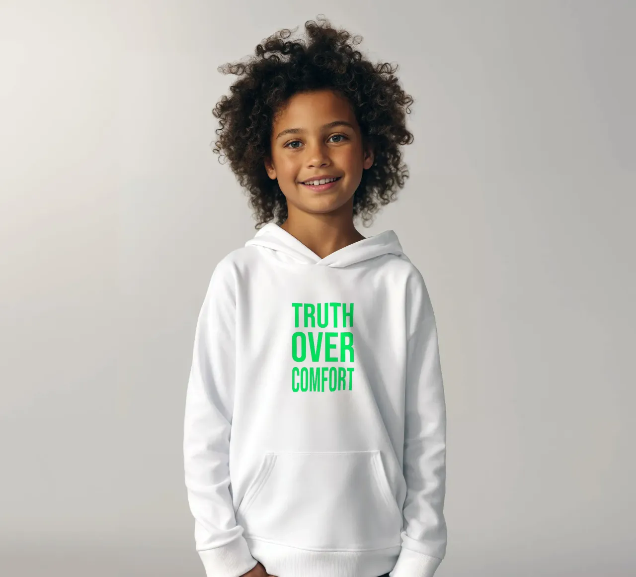 OVER Series- bold letters, brave values (5 colors) felpa bambino con cappuccio da OVER SERIES