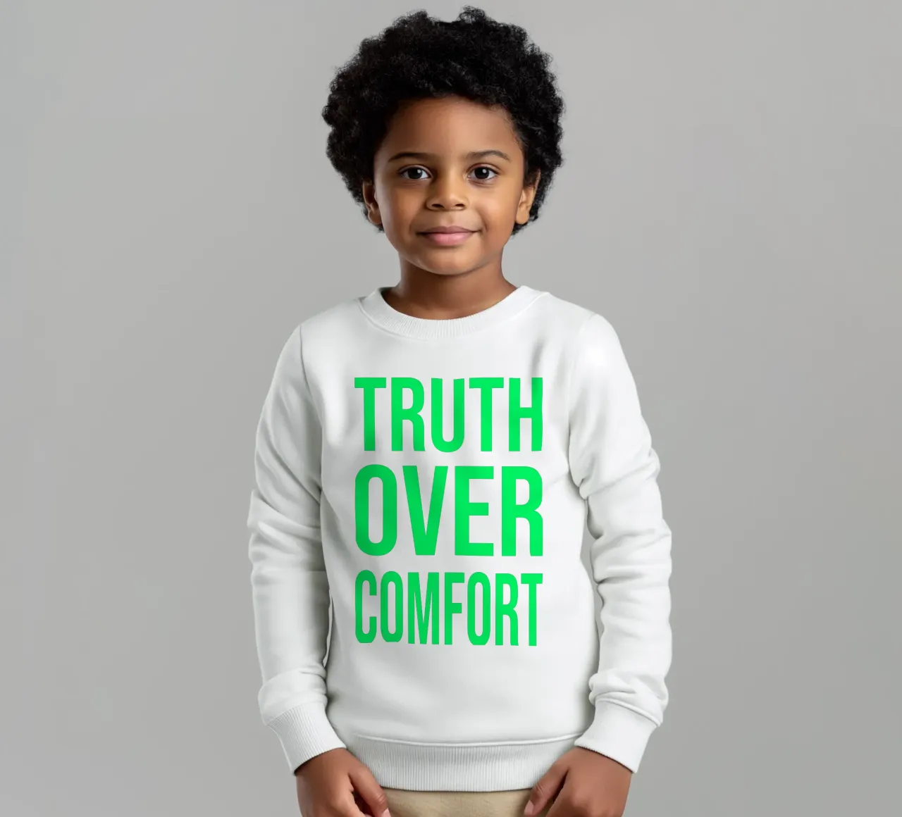 OVER Series- bold letters, brave values (5 colors) felpa bambino da OVER SERIES