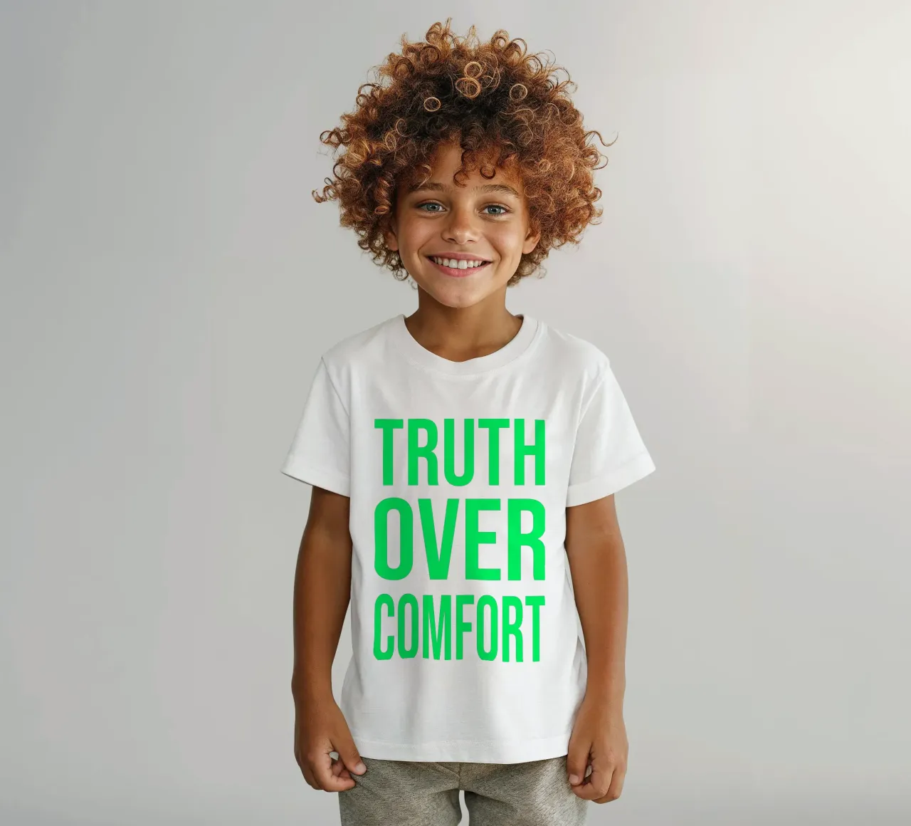 OVER Series- bold letters, brave values (5 colors) t-shirt bambini da OVER SERIES