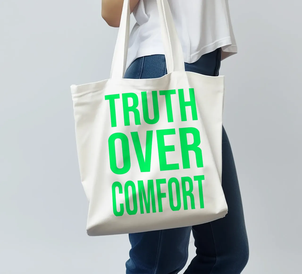 OVER Series- bold letters, brave values (5 colors) borsa in juta da OVER SERIES