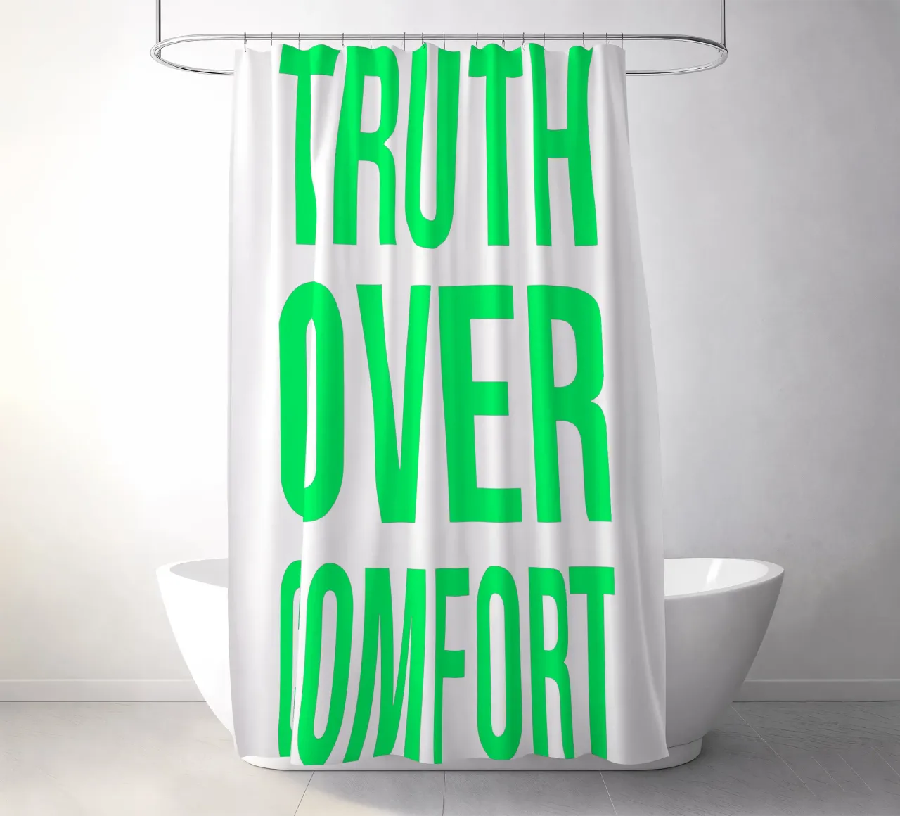 OVER Series- bold letters, brave values (5 colors) tenda da doccia da OVER SERIES