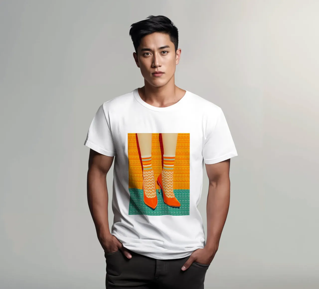 Calze colorate e tacchi alti t-shirt da Carinaprint