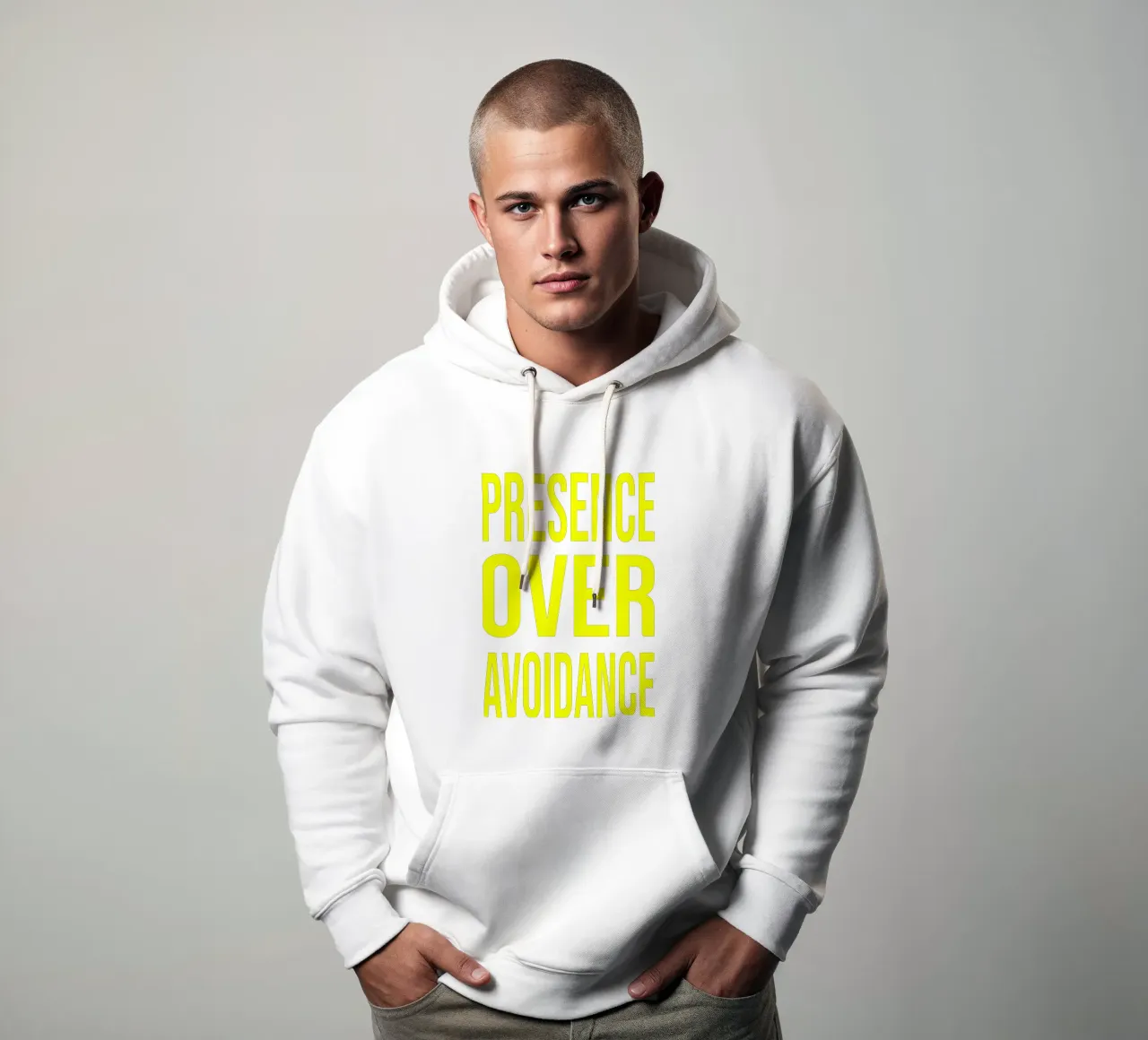 OVER Series- bold letters, brave values (5 colors) felpa con cappuccio da OVER SERIES